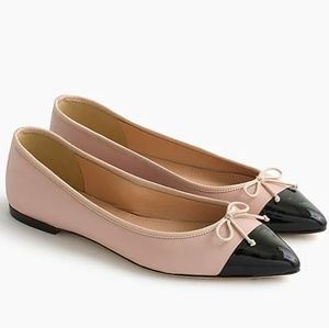 J.Crew GEMMA CAP-TOE FLATS in Pale Petal sz 8.5